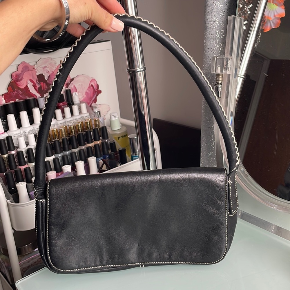 Lauren by Ralph Lauren black leather handbag